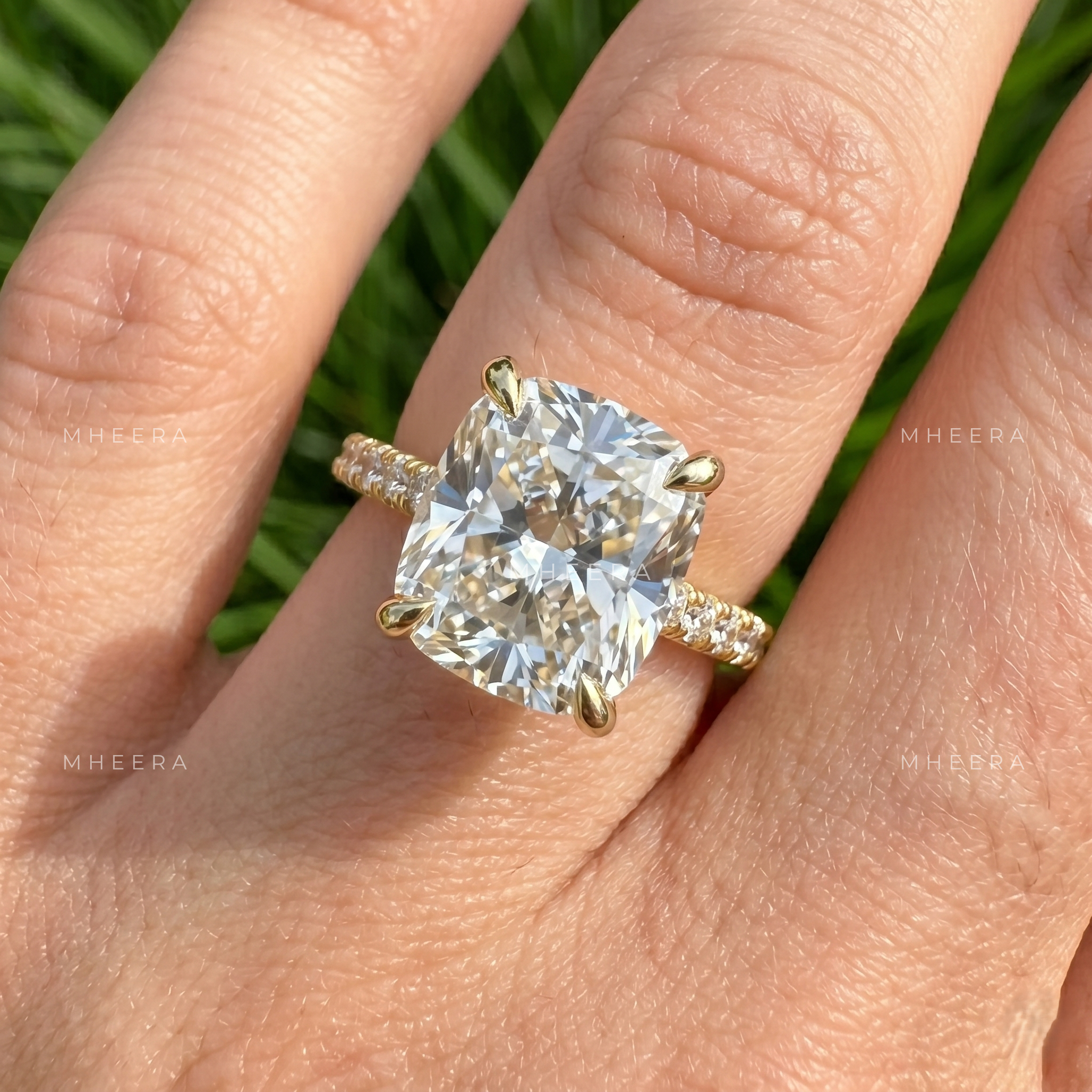 Serenity Cushion Brilliance Lab Grown Engagement Ring