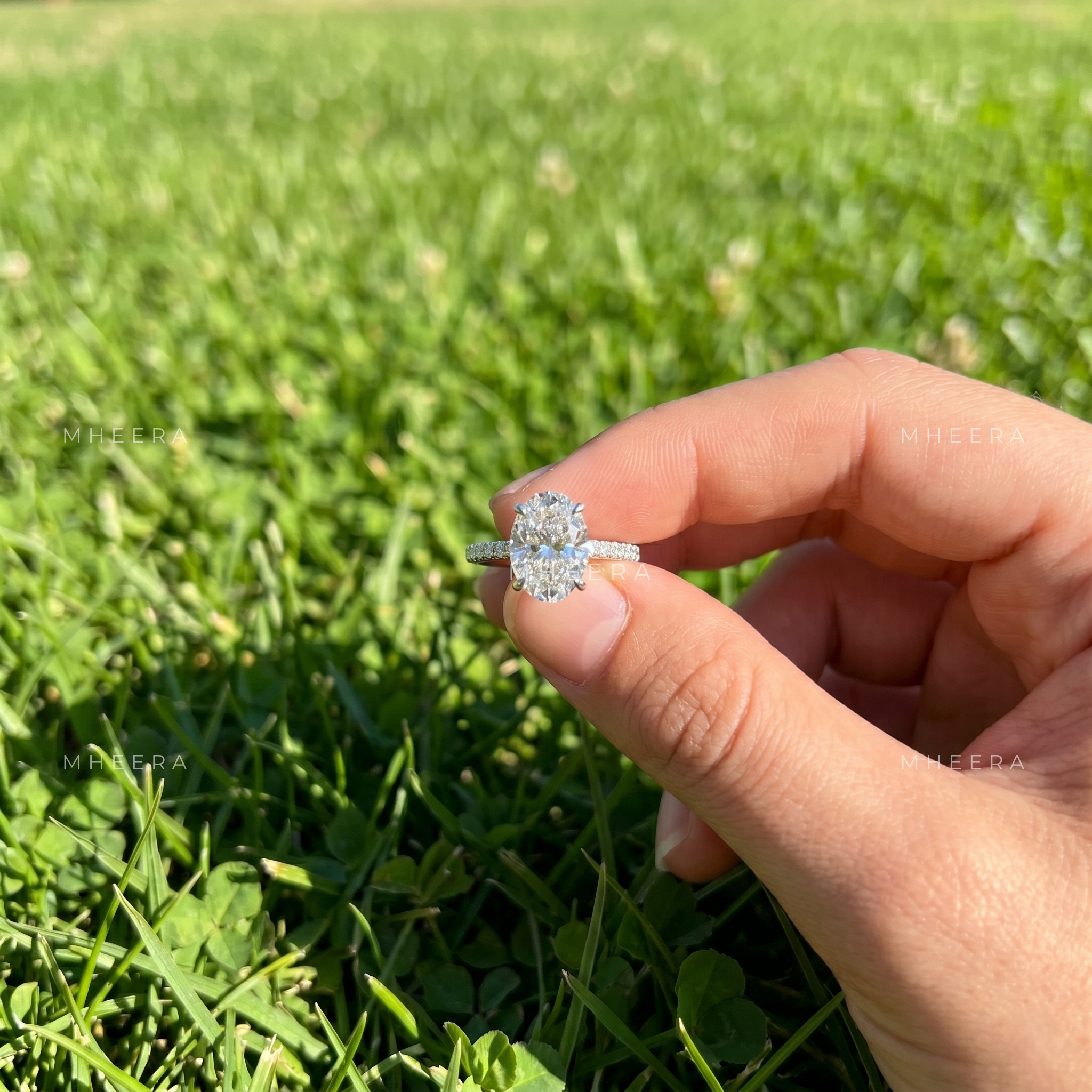 Majestic Oval Brilliance Lab-Grown Diamond Engagement Ring