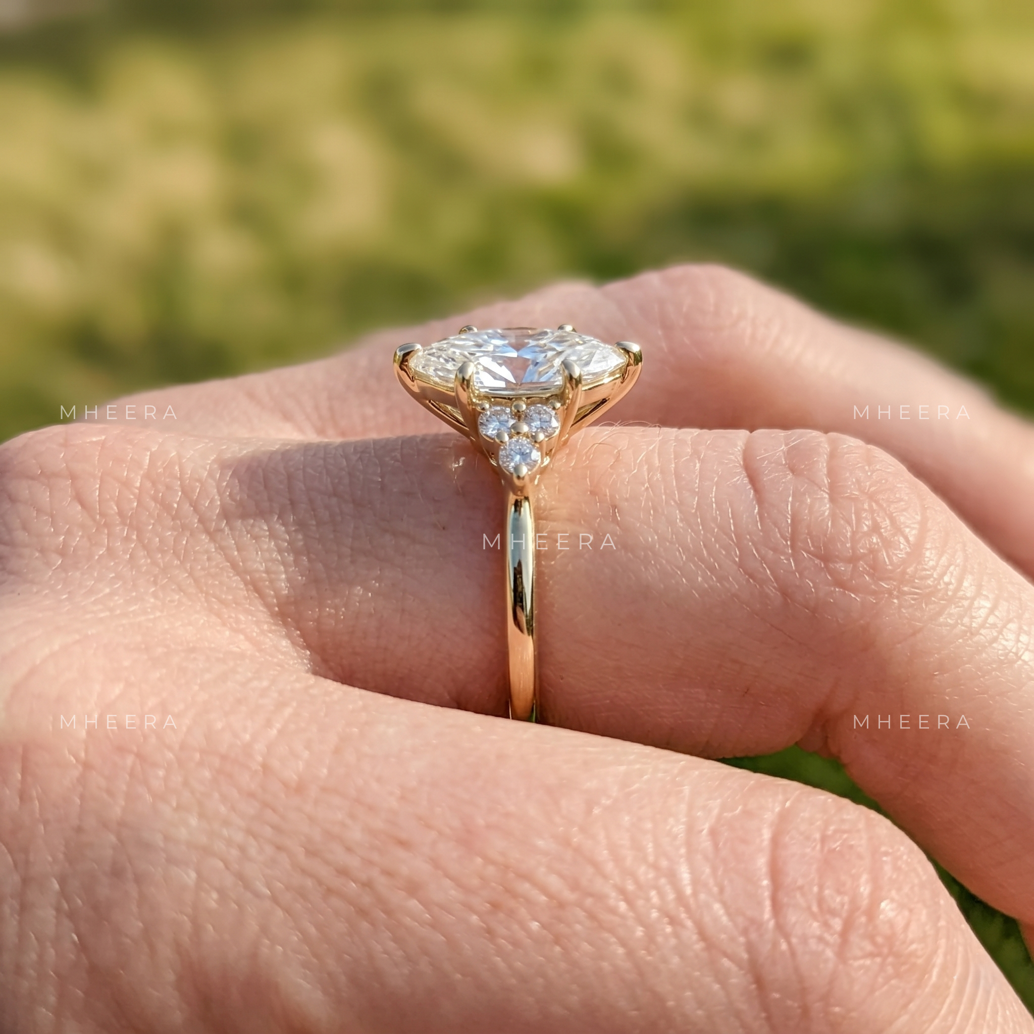 Celestial Marquise Radiance Lab Diamond Engagement Ring