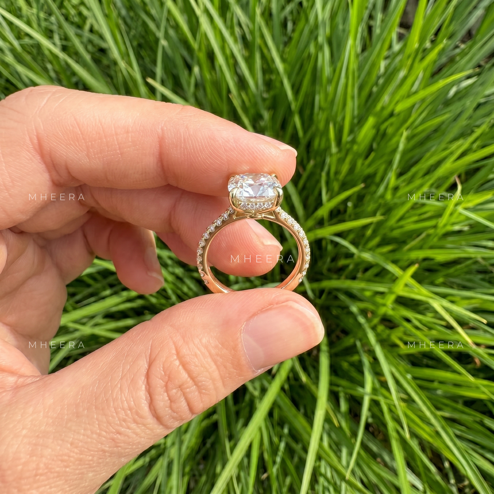 Serenity Cushion Brilliance Lab Grown Engagement Ring